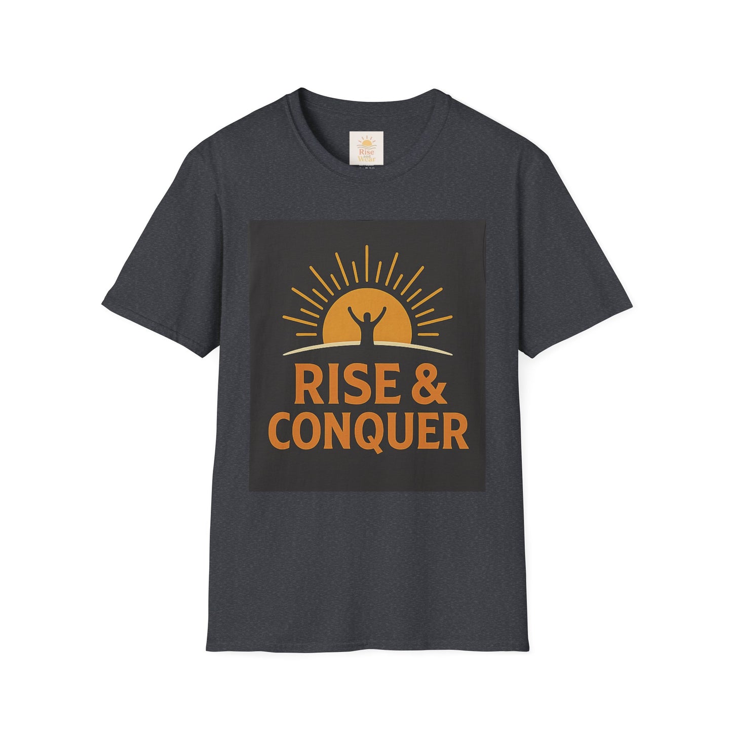 Rise & Conquer Inspirational T-Shirt, Motivational Tee for Fitness Lovers, Great for Casual Wear, Gifts for Him/Her