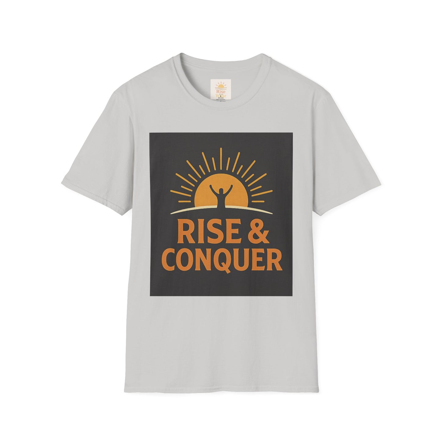 Rise & Conquer Inspirational T-Shirt, Motivational Tee for Fitness Lovers, Great for Casual Wear, Gifts for Him/Her