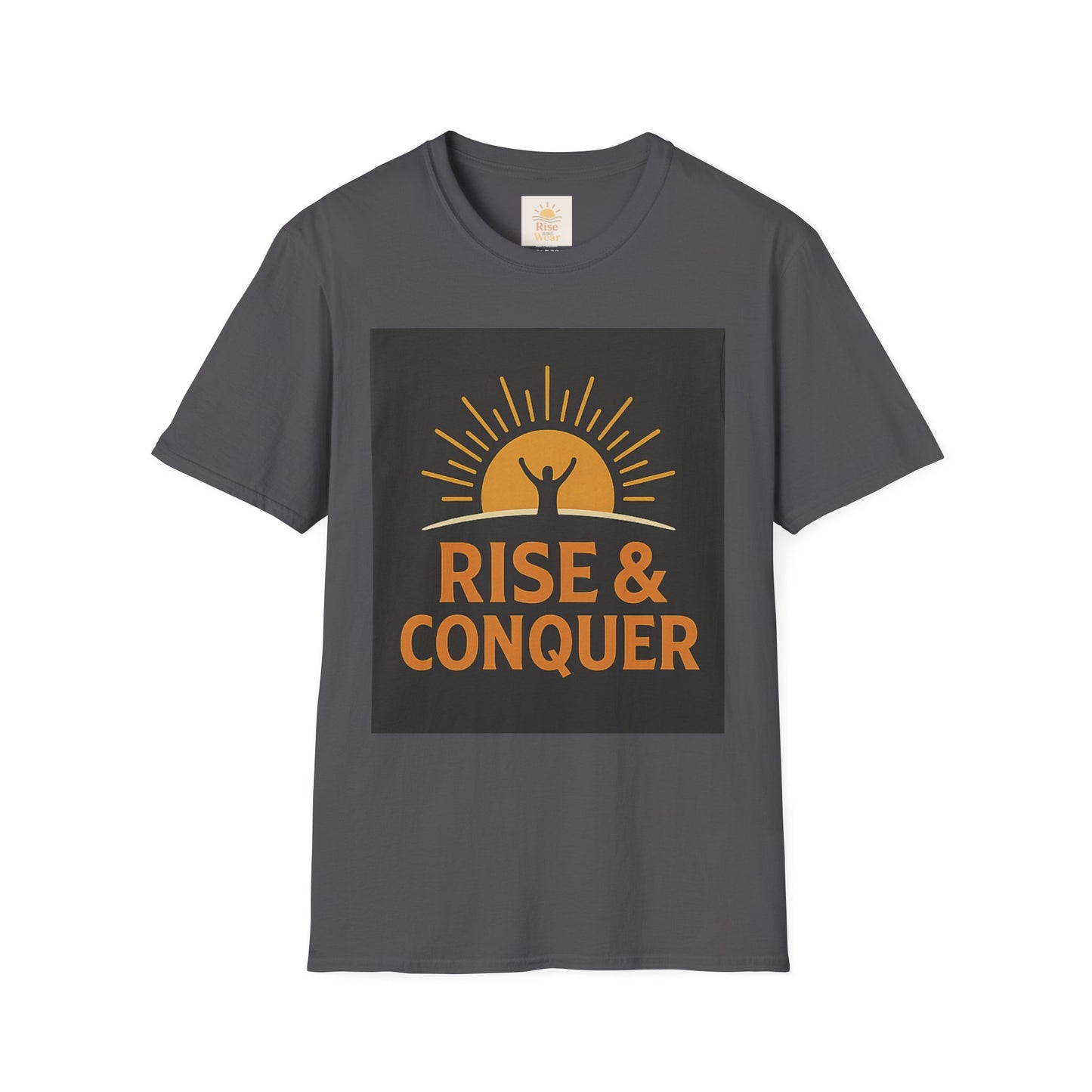 Rise & Conquer Inspirational T-Shirt, Motivational Tee for Fitness Lovers, Great for Casual Wear, Gifts for Him/Her