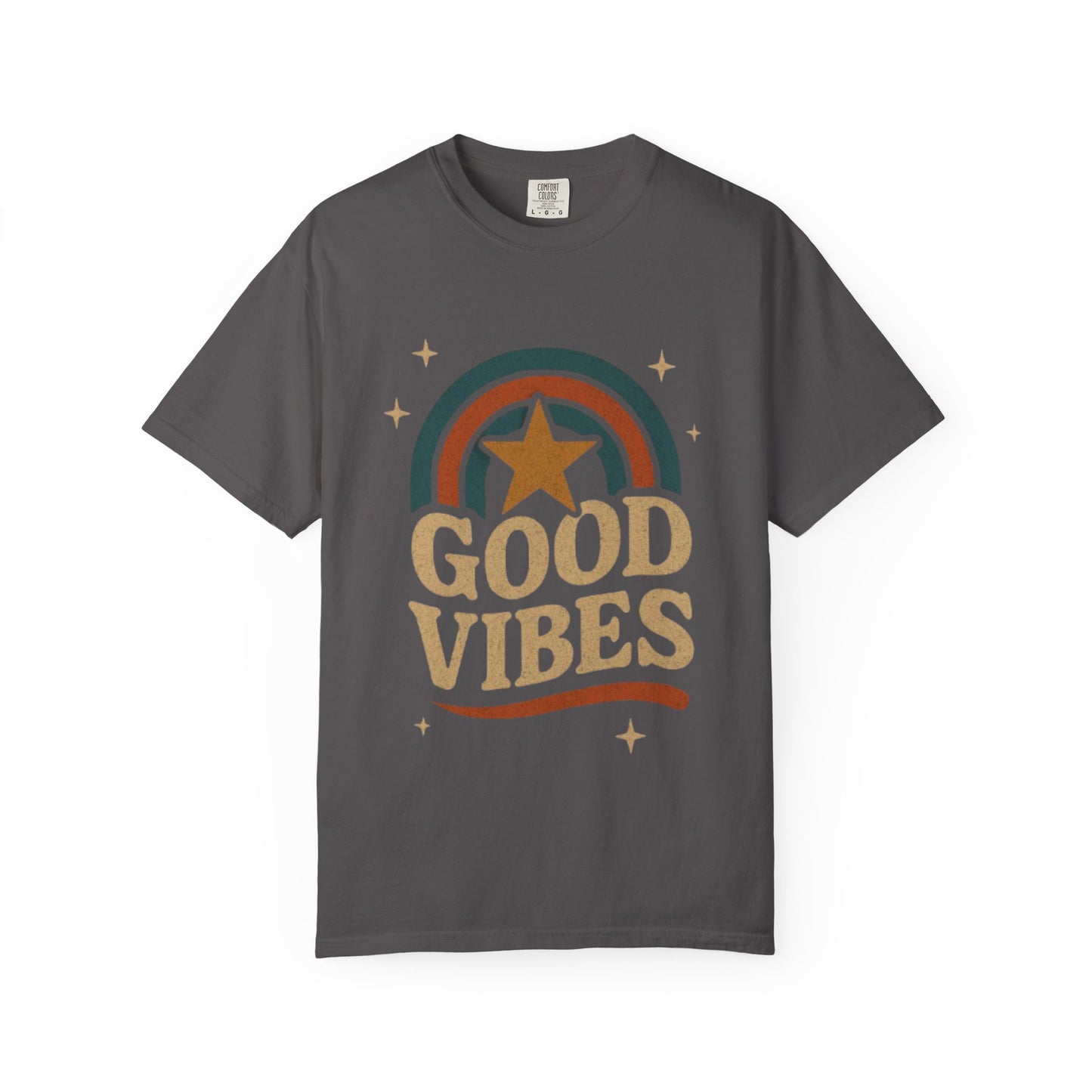 Good Vibes Unisex Garment-Dyed T-Shirt | Relaxed Fit Tee, Casual Wear, Gift for Friends, Summer Style, Vintage Inspired