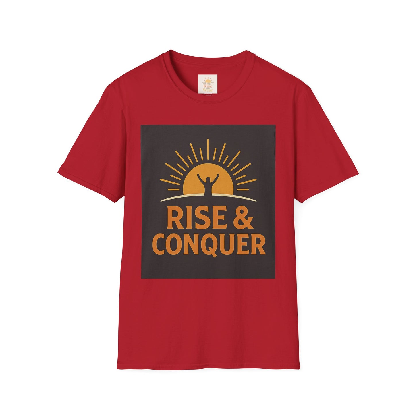 Rise & Conquer Inspirational T-Shirt, Motivational Tee for Fitness Lovers, Great for Casual Wear, Gifts for Him/Her