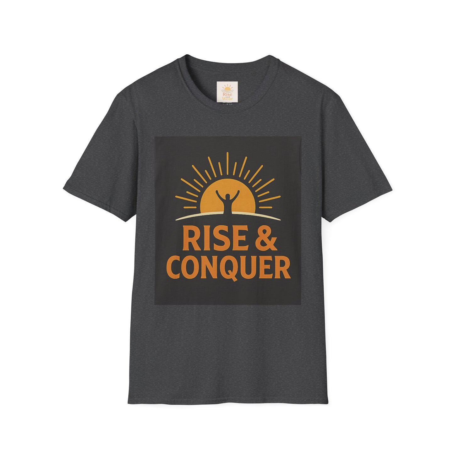 Rise & Conquer Inspirational T-Shirt, Motivational Tee for Fitness Lovers, Great for Casual Wear, Gifts for Him/Her