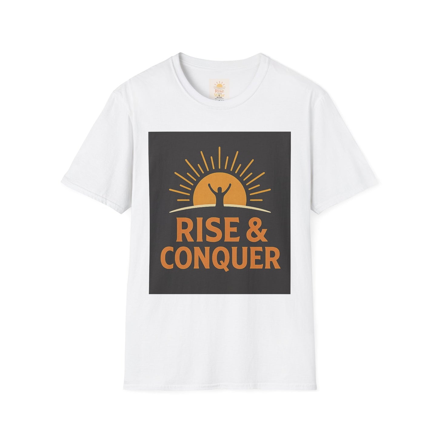 Rise & Conquer Inspirational T-Shirt, Motivational Tee for Fitness Lovers, Great for Casual Wear, Gifts for Him/Her