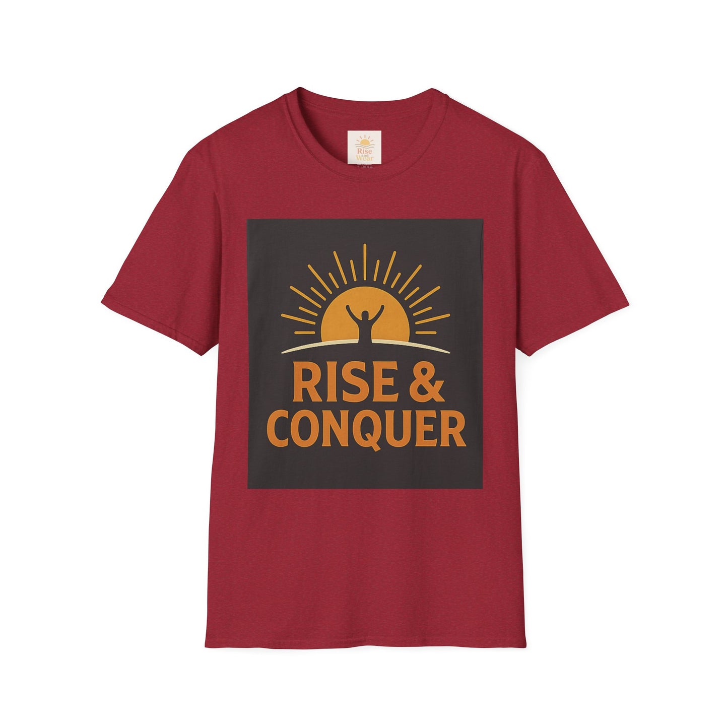 Rise & Conquer Inspirational T-Shirt, Motivational Tee for Fitness Lovers, Great for Casual Wear, Gifts for Him/Her