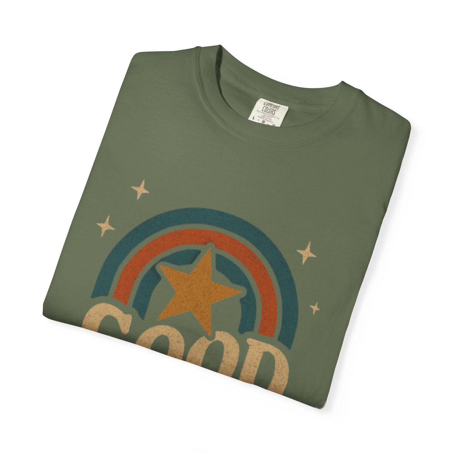 Good Vibes Unisex Garment-Dyed T-Shirt | Relaxed Fit Tee, Casual Wear, Gift for Friends, Summer Style, Vintage Inspired