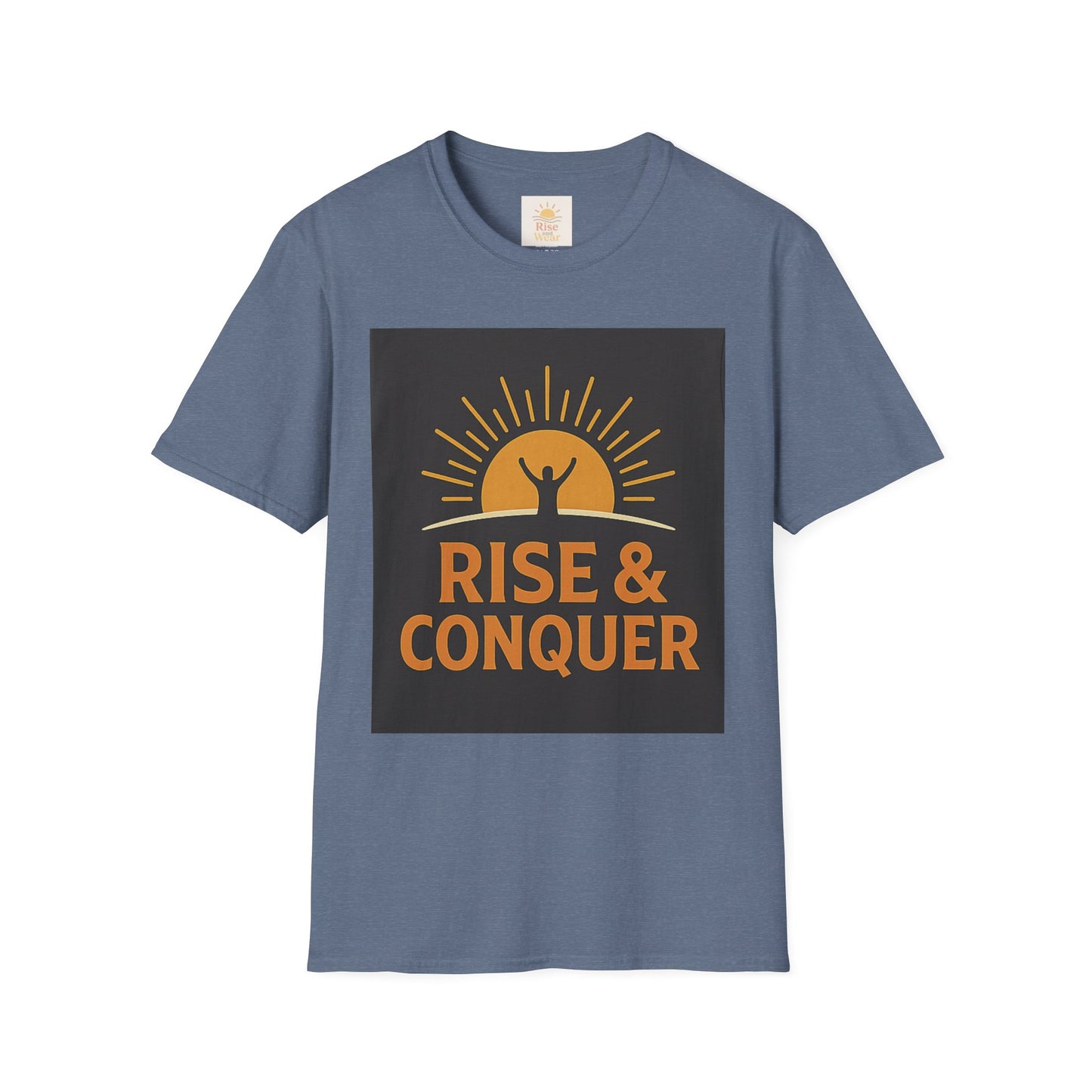 Rise & Conquer Inspirational T-Shirt, Motivational Tee for Fitness Lovers, Great for Casual Wear, Gifts for Him/Her