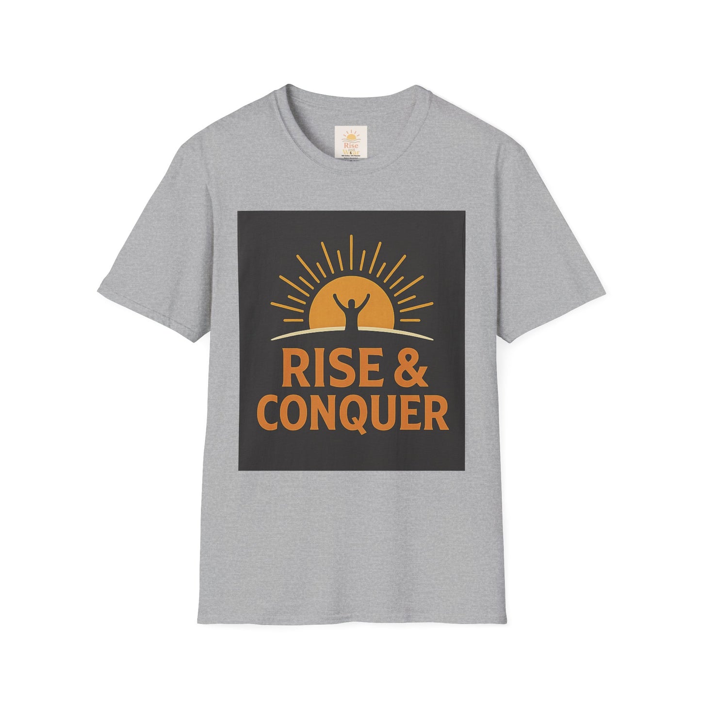 Rise & Conquer Inspirational T-Shirt, Motivational Tee for Fitness Lovers, Great for Casual Wear, Gifts for Him/Her