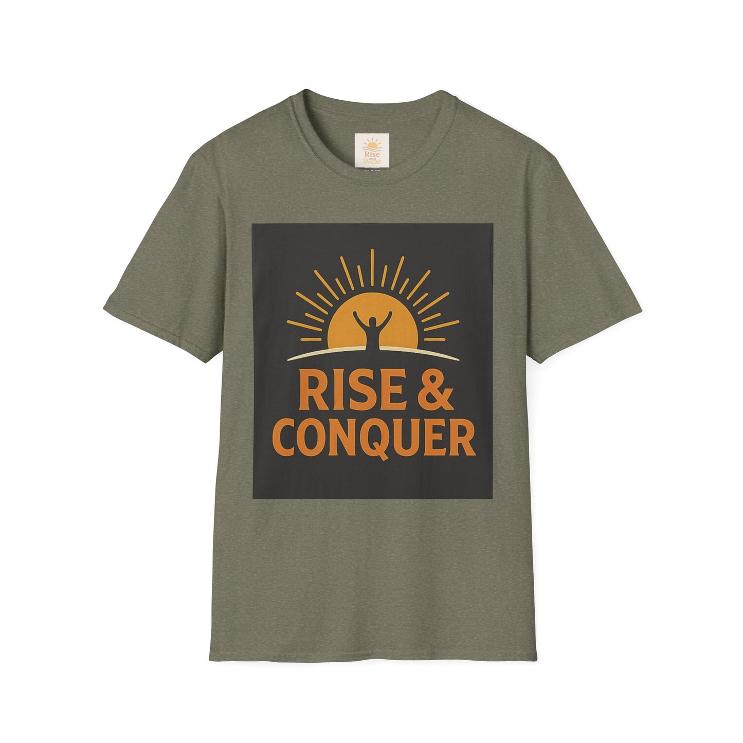 Rise & Conquer Inspirational T-Shirt, Motivational Tee for Fitness Lovers, Great for Casual Wear, Gifts for Him/Her