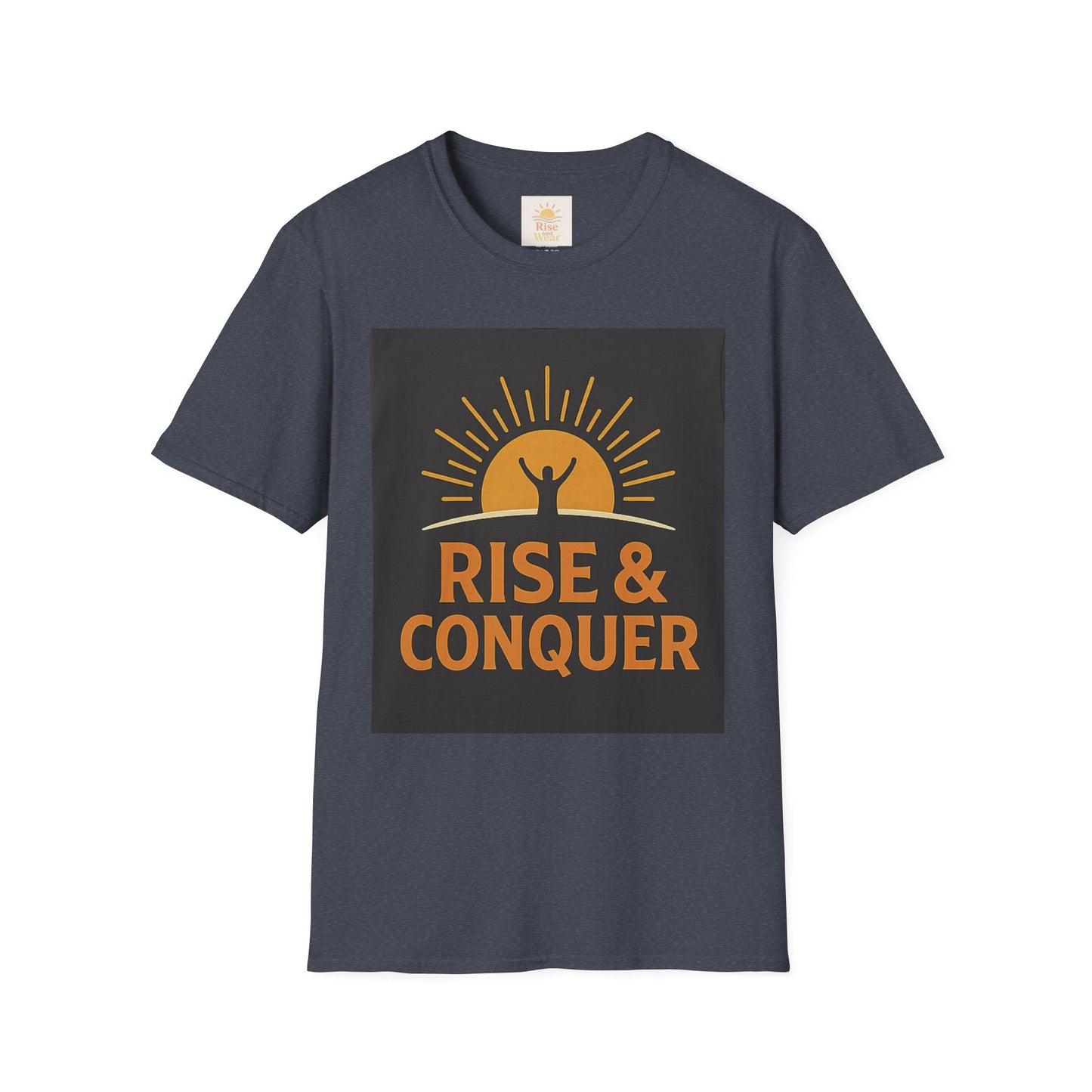 Rise & Conquer Inspirational T-Shirt, Motivational Tee for Fitness Lovers, Great for Casual Wear, Gifts for Him/Her
