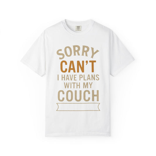 Comfy Couch Plans T-Shirt, Casual Wear, Gift for Homebodies, Relaxation Shirt, Lazy Day Apparel, Humorous Tee