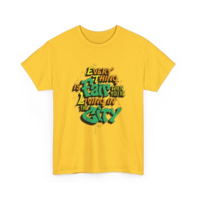 Urban Vibe Unisex Heavy Cotton Tee - "Everything is Fair When You're Living in This City"